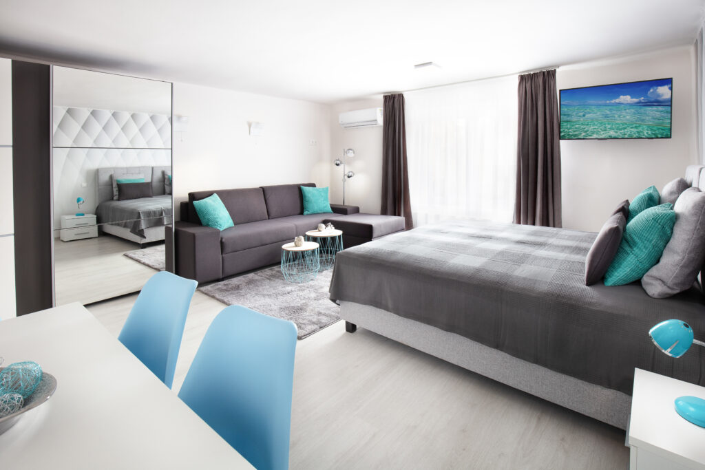 Trend Apartmanház belső tér — kihúzható kanapéágy